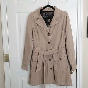 ❣❣FINAL SALE❣❣Corduroy Trench Coat Tan SZ Med